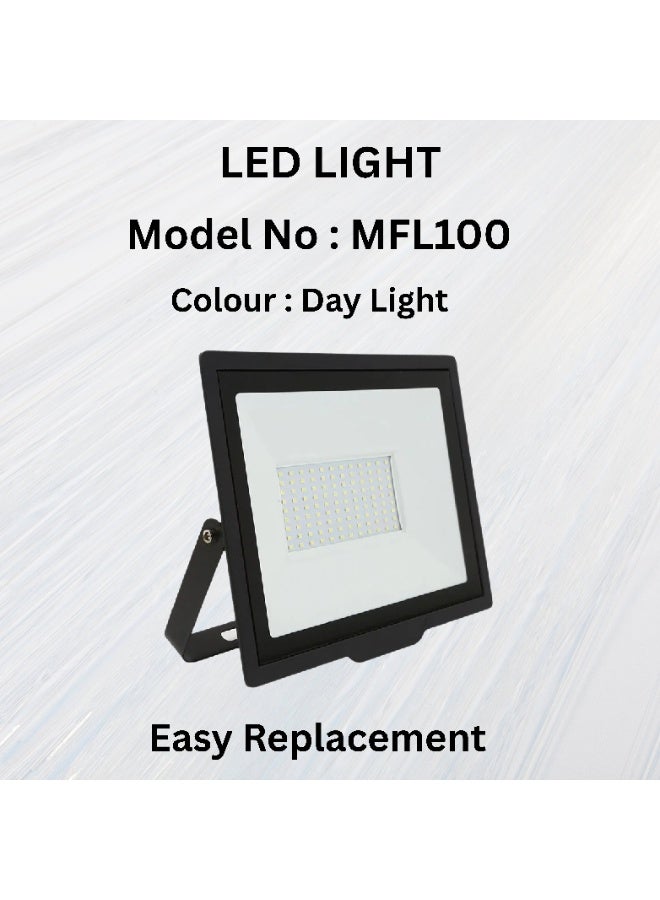 MFZ 100W LED Flood Light, 9000lm Bright Outdoor Light, Waterproof, Energy Saving, 30,000h Life - Image 5