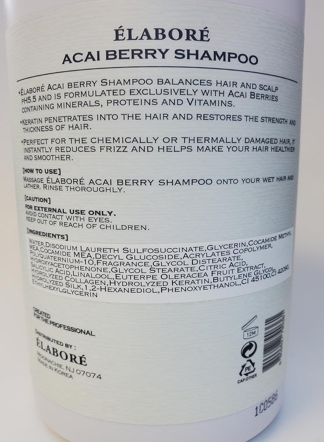 Elabore Acai Berry Super Hair Shampoo - Sulfate Free 33.80fl.oz/ 1000ml - Image 2