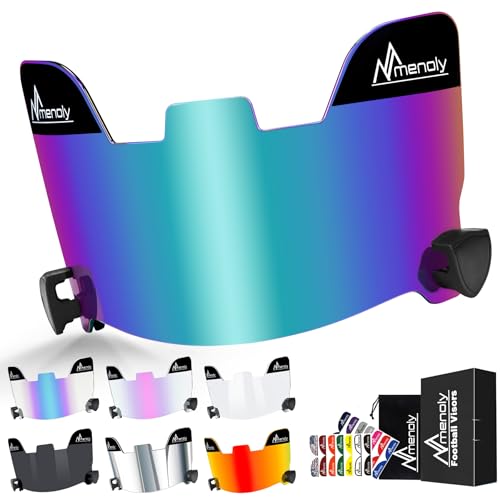 MENOLY Football Visor, Youth Football Helmet Visor, Scratch Resistant, UV Block, Facial Protection Visor for Football Helmet - Image 1
