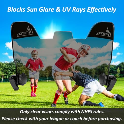 MENOLY Football Visor, Youth Football Helmet Visor, Scratch Resistant, UV Block, Facial Protection Visor for Football Helmet - Image 2