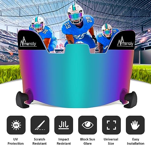MENOLY Football Visor, Youth Football Helmet Visor, Scratch Resistant, UV Block, Facial Protection Visor for Football Helmet - Image 5