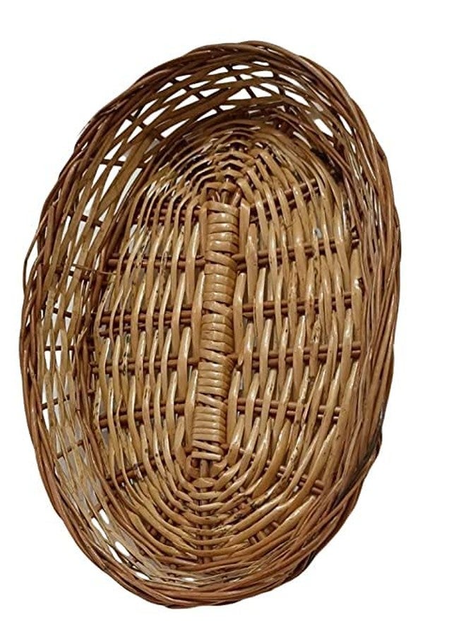 Avika Multipurpose Handmade Eco Friendly Oval Shape Bamboo Basket | Hamper Chocolate Dry Fruit and Fruits Packing Basket - Size (11x7) inches - Image 2