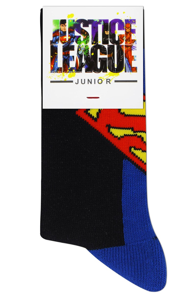 BALENZIA Justice League Kids Crew Socks - Superman, Batman, Green Lantern - Pack of 3 - Image 5