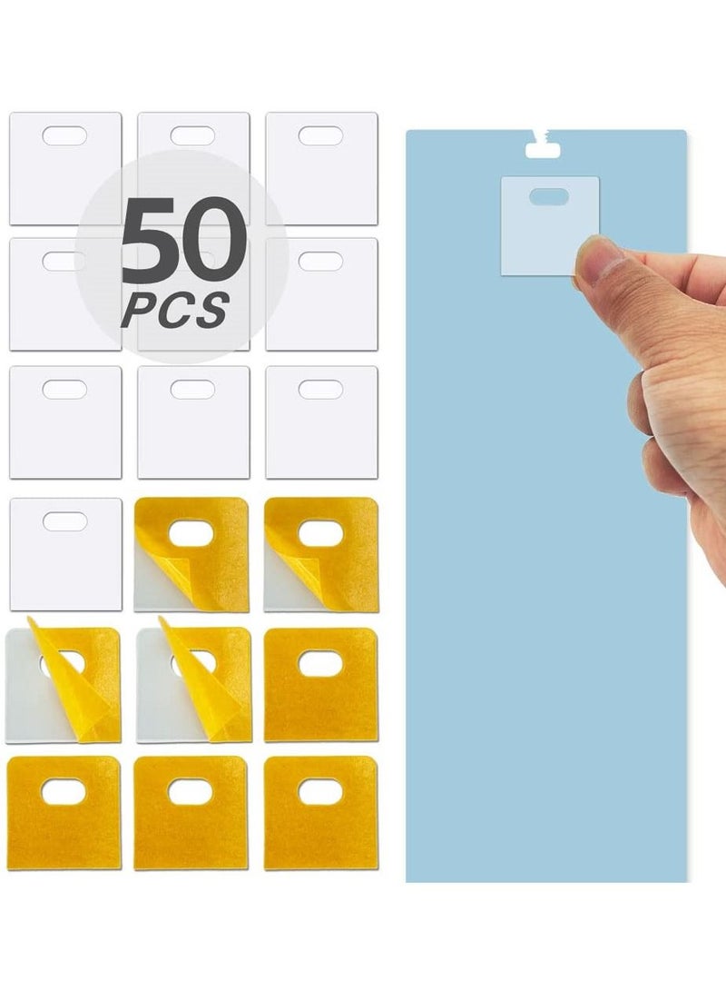 KASTWAVE 50 Pcs Clear Vertical Blind Repair Tabs,  Vane Savers Blind Repair Clips, Transparent Window Blinds Replacement Slats for Fixing Vertical Window Shades Slats - Image 1