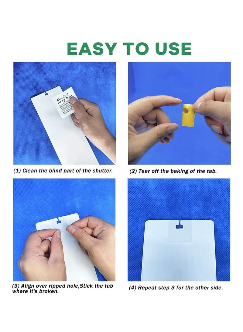 KASTWAVE 50 Pcs Clear Vertical Blind Repair Tabs,  Vane Savers Blind Repair Clips, Transparent Window Blinds Replacement Slats for Fixing Vertical Window Shades Slats - Image 3