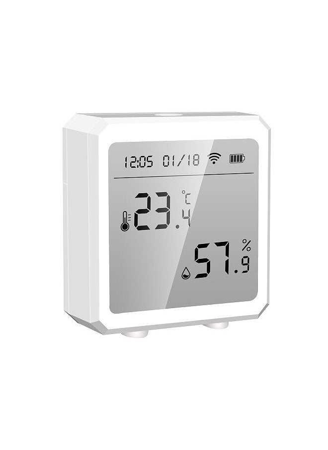 Generic - Tuya Smart WiFi Temperature Humidity Sensor Indoor Hygrometer Thermometer APP Remote Control with LCD Screen T&H Sensor ℃/℉ Switchable Compatible with Alexa Google Home - Image 1