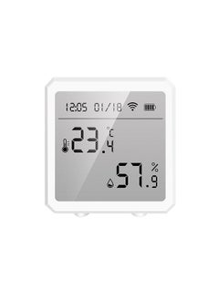 Tuya Smart WiFi Temperature Humidity Sensor Indoor Hygrometer Thermometer APP Remote Control with LCD Screen T&H Sensor ℃/℉ Switchable Compatible with Alexa Google Home