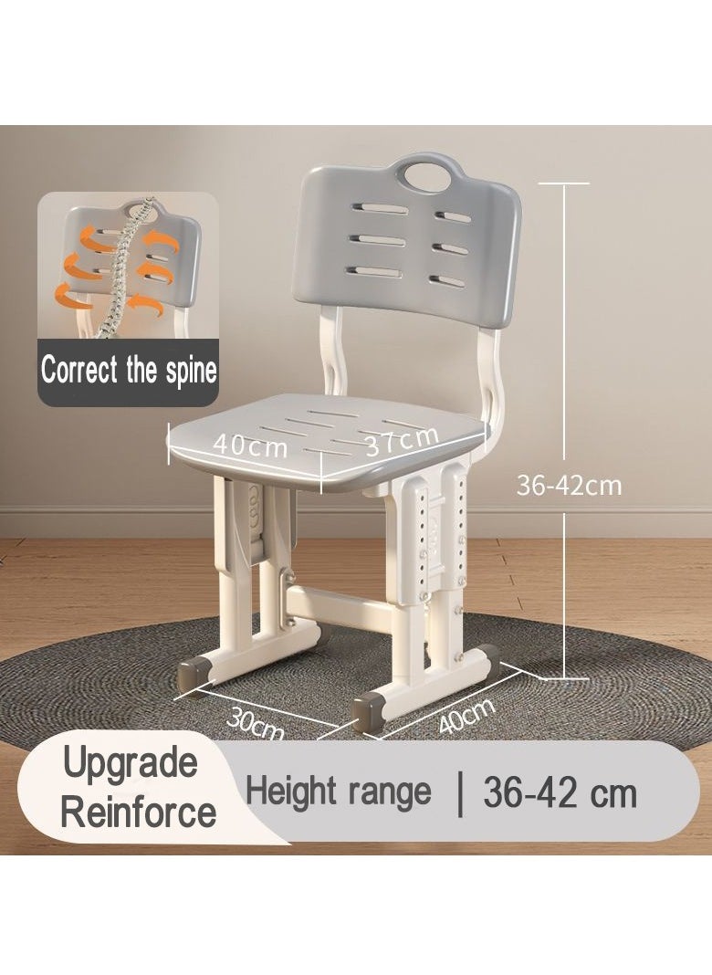 ZUIHAO Home Adjustable Height Children Kids Study Desk and Chair Set Multifunctional School Student Writing Desk Study Table with Storage Drawer Sturdy Reading Chair Desk for Boys and Girls