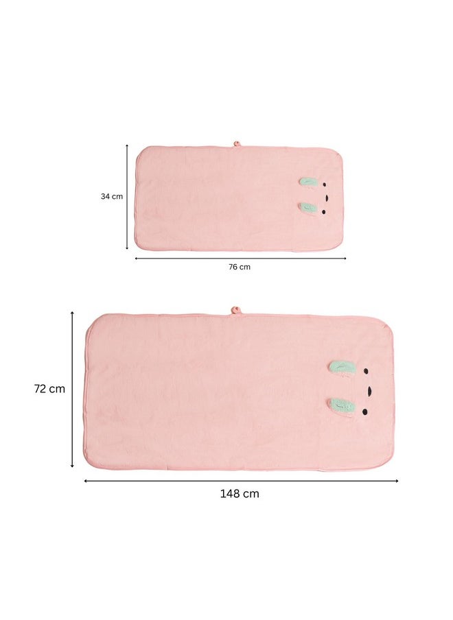 The Little Lookers Microfiber Kids Bath And Hand Towel|Quick Dry| Super Absorbent| Super Soft Rabbit Bath Towel For Babies|Toddler(Babypink,Pack Of 2)  - Image 2