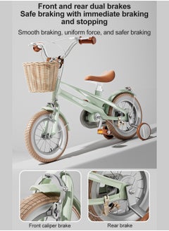 HELLO BABY 16 Inch Kids Bike High Carbon Steel Kids' Bike Children's Bicycle For 5-7 Years Old Girls And Boys With Training Wheels Wear-Resistant Tires Sensitive Handbrake Safe and Stable  - Image 4