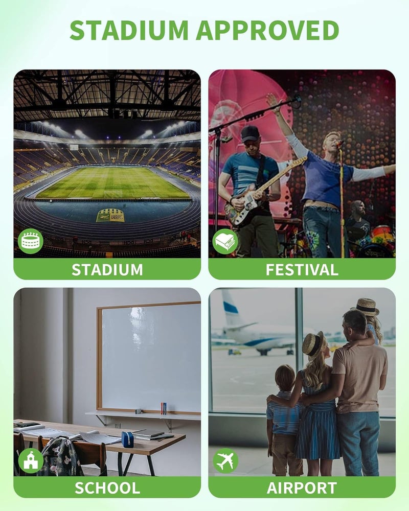 MAYTREE Clear Backpack for Stadium Events, 12x11x5 Inches Small Clear Backpack for Concert Festival Sports Outdoor - White - Image 5