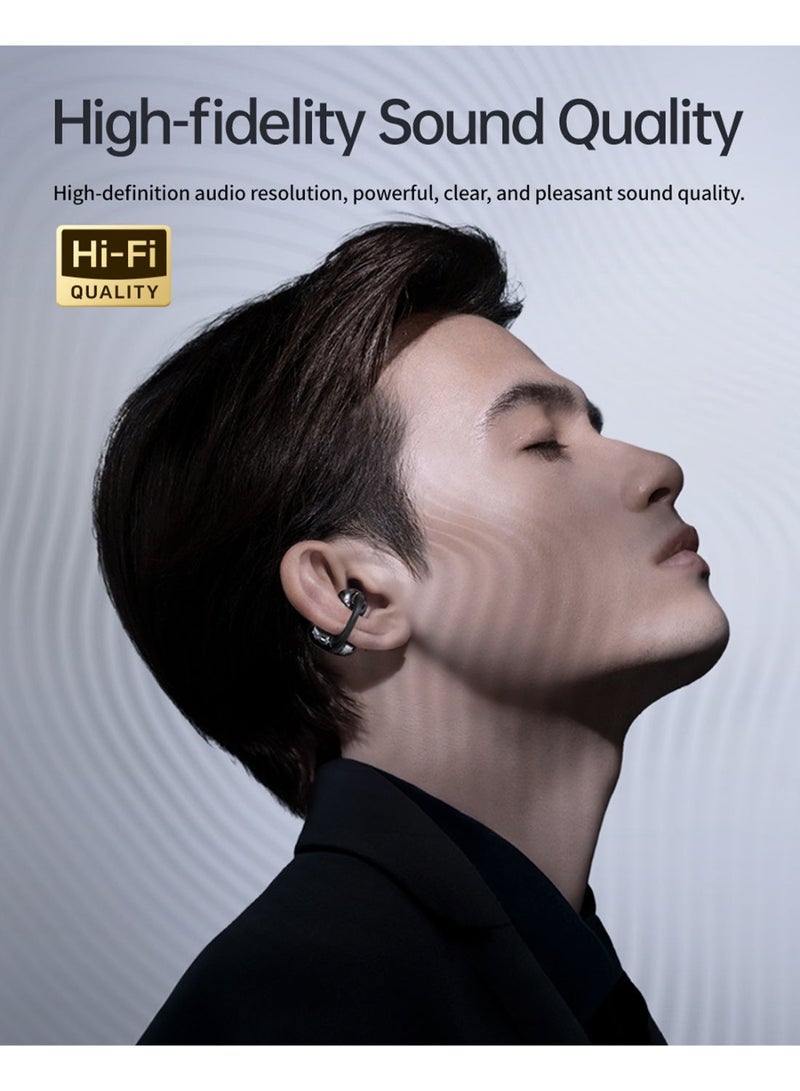 Rsilou R3021 Open Ear Wireless Bluetooth Earbuds, No Ear Canal Insertion, Comfortable Fit, Clear Sound, Touch Control, Type-C Charging, iOS And Android – Black - Image 5