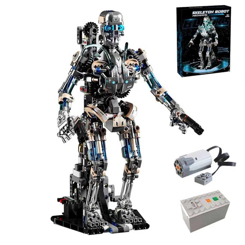CSNRHG Mechanical Skeleton Robot Building Block Toy 692Pieces Twistable Body and Poseable Design can be Driven by Hand or Motor Creative STEM Toy for Kids and Adults - Image 3