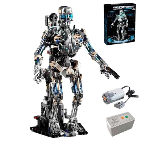 CSNRHG Mechanical Skeleton Robot Building Block Toy 692Pieces Twistable Body and Poseable Design can be Driven by Hand or Motor Creative STEM Toy for Kids and Adults - Image 1