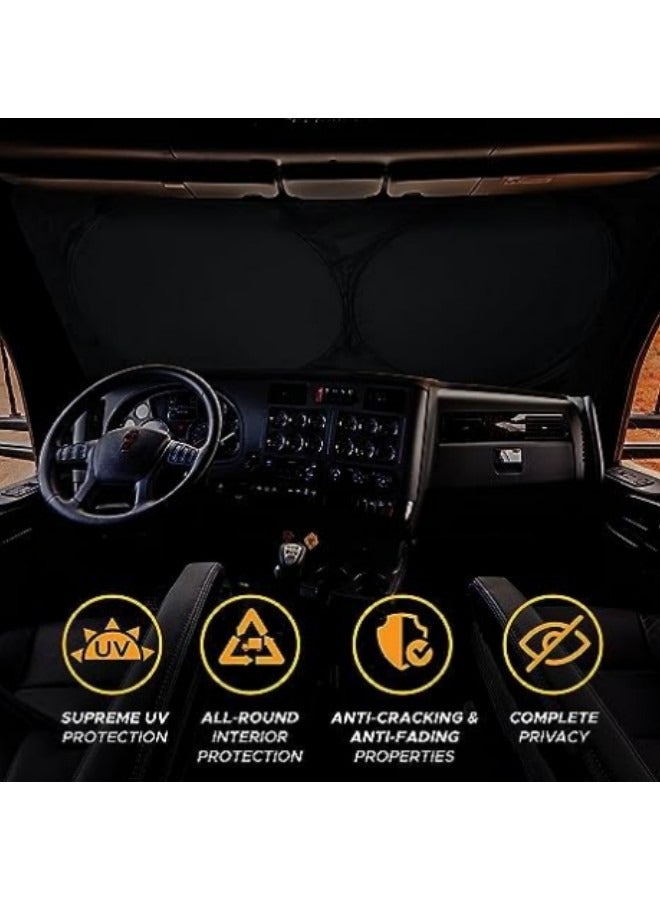 GGEROU Front Windshield Sun Shade,Thicken 5-Layer UV Reflector Accordion Folding Auto Front Window Sunshade Visor Shield Cover 190*90cm - Image 4