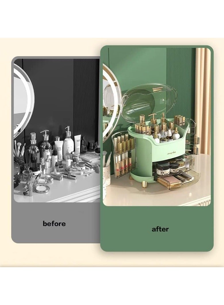 LIMOS Vanity Makeup Organizer Portable Cosmetic Storage Display Cases with Drawer and Transparent Lid Dustproof and Waterproof - Image 2