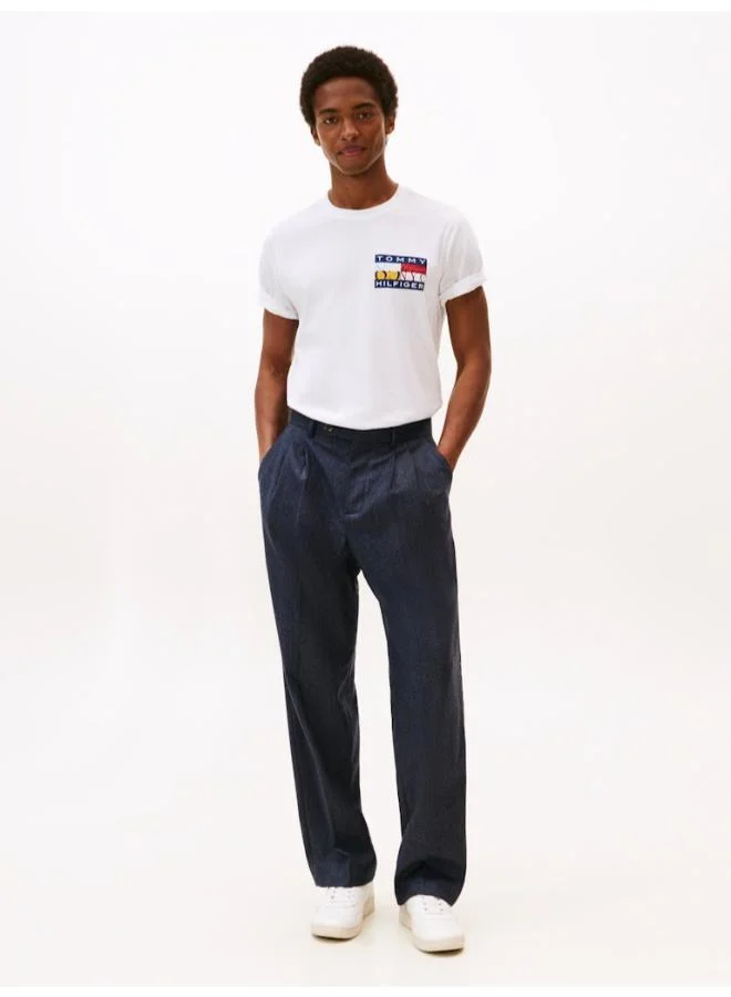 TOMMY HILFIGER Logo Print Jersey Crew Neck T-Shirt