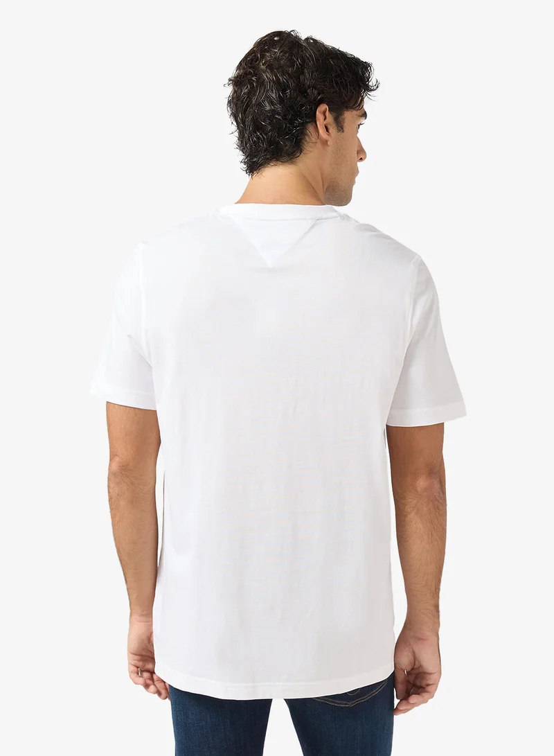 TOMMY HILFIGER Logo Print Jersey Crew Neck T-Shirt