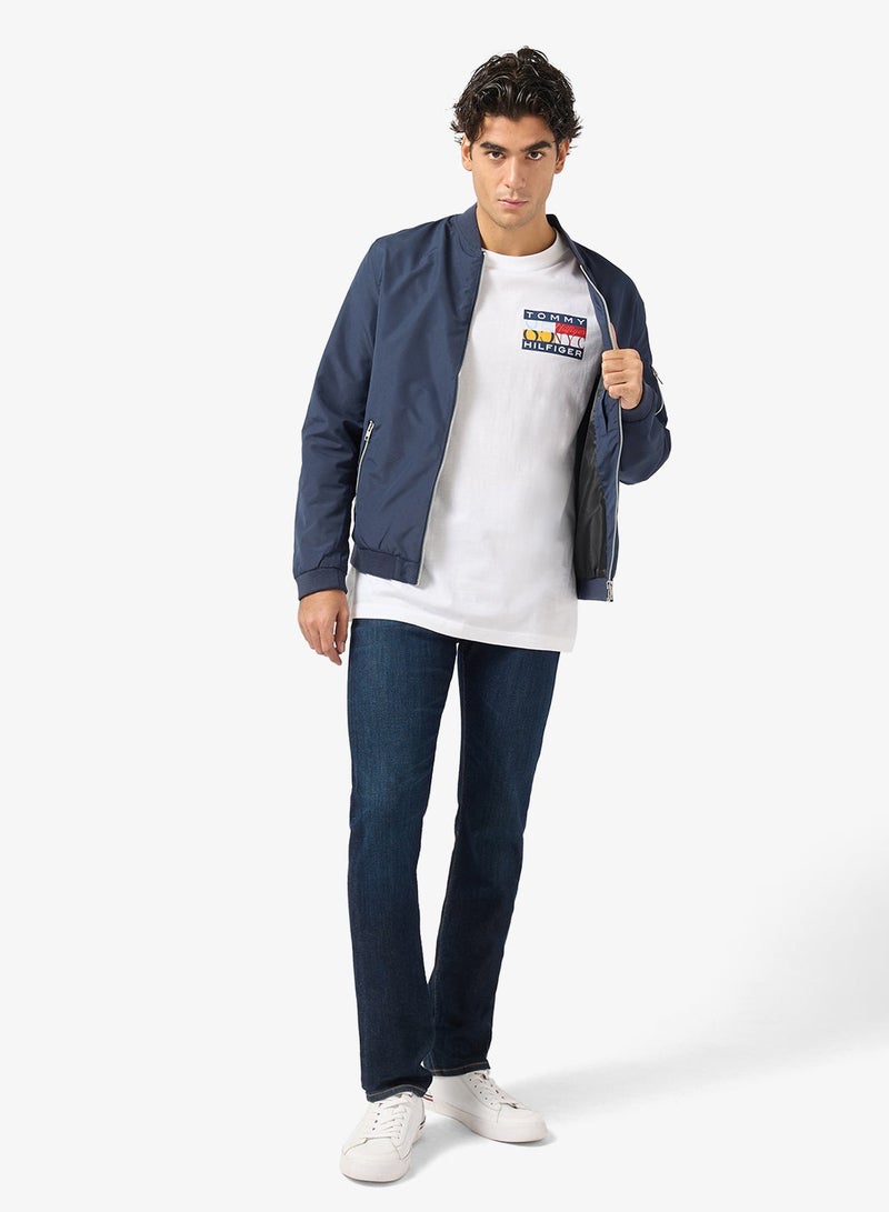 TOMMY HILFIGER Logo Print Jersey Crew Neck T-Shirt - Image 4