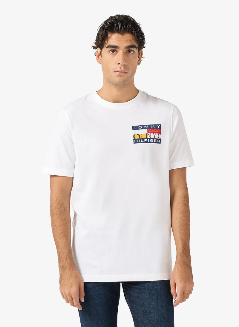 Logo Print Jersey Crew Neck T-Shirt