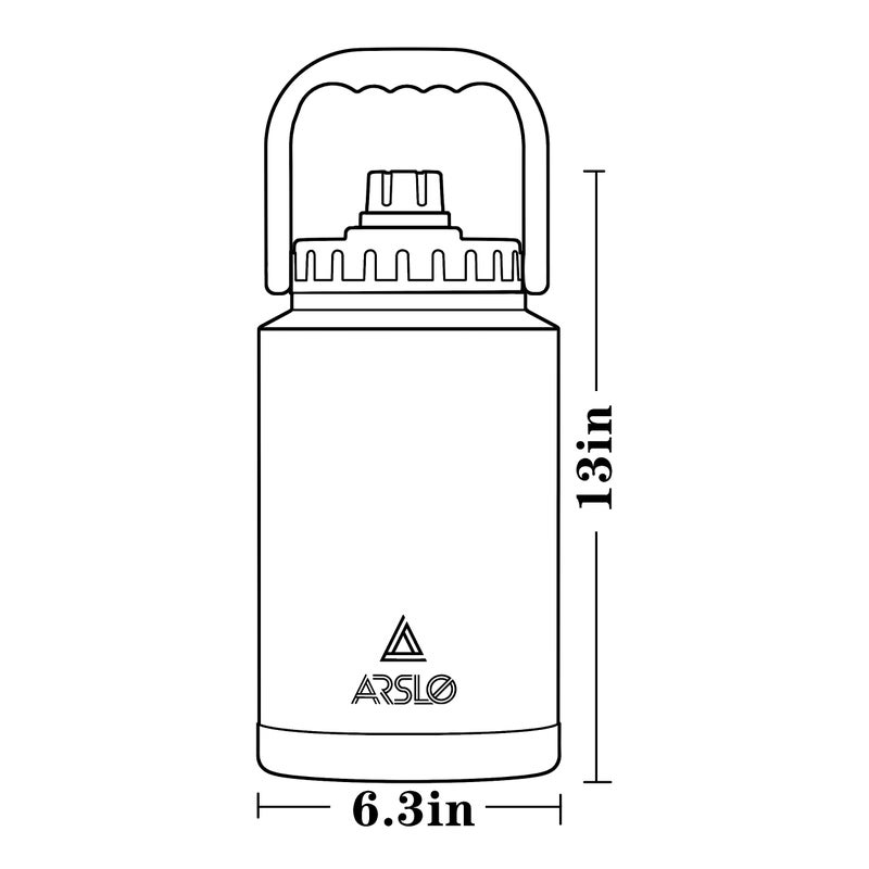Arslo large Insulated Water Jug With Handle, One Gallon Insulated Water Bottle, 1 Gallon Stainless Steel Water Jug - Image 4
