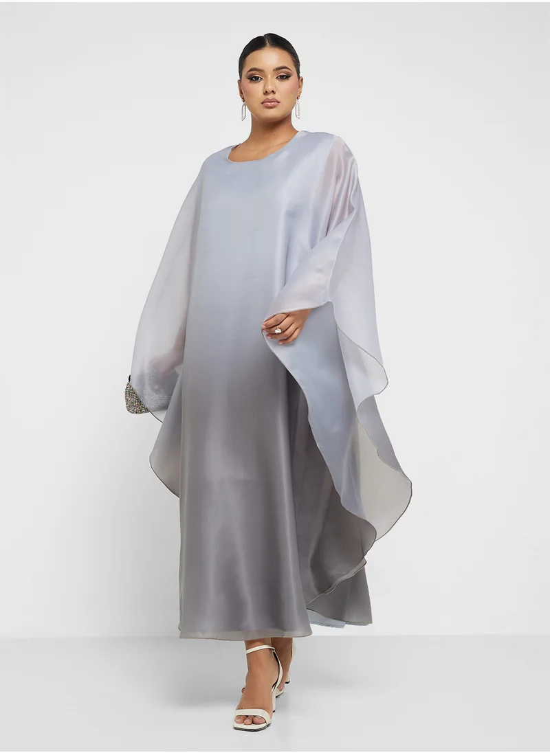 خزانة Plus size kaftan with ombre print