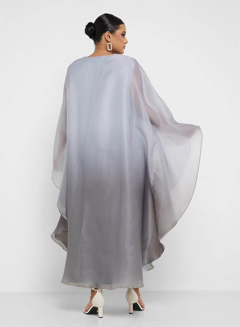 خزانة كفتان مقاس كبير بطبعة أومبر - Image 2