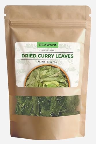 Heawans Premium Air Dried Curry Leaves 05oz 15g 100 Natural Whole Kadi Patta Each Leaf Carefully Handpicked NonBroken Aromatic - Image 1