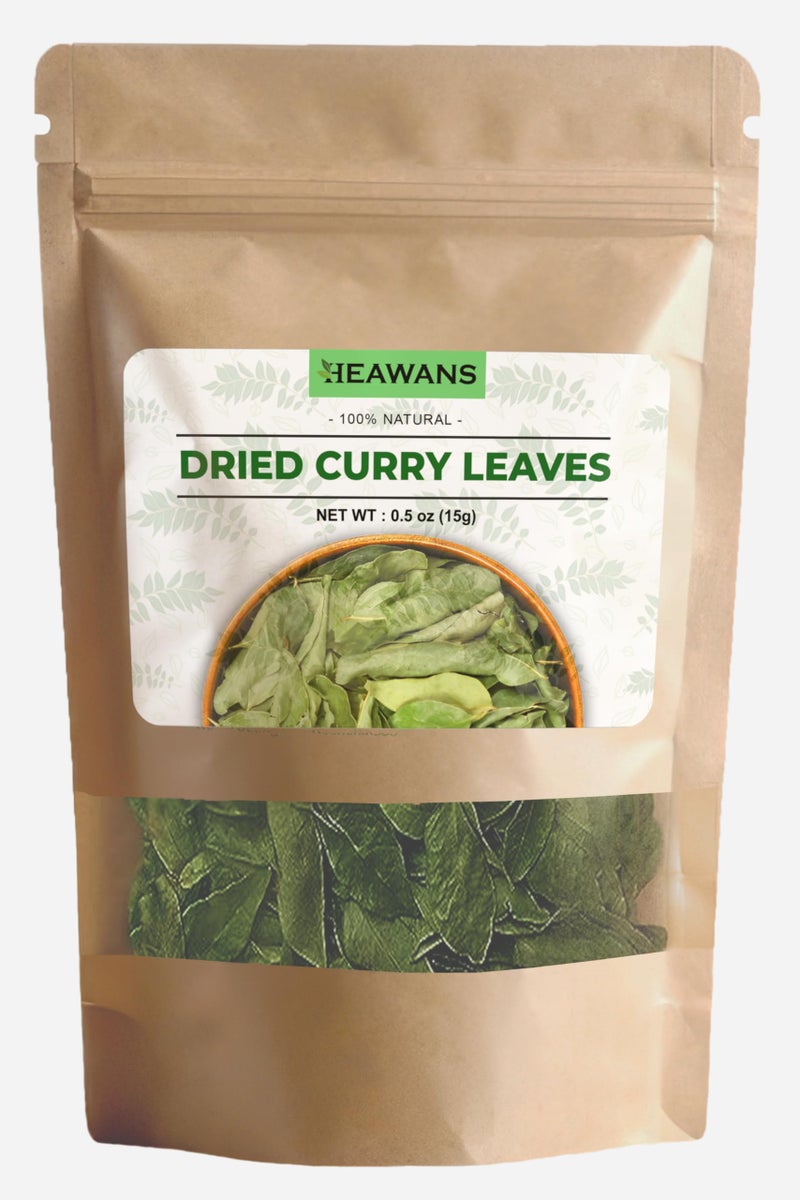 Heawans Premium Air Dried Curry Leaves 05oz 15g 100 Natural Whole Kadi Patta Each Leaf Carefully Handpicked NonBroken Aromatic - Image 2