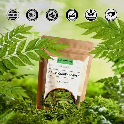 Heawans Premium Air Dried Curry Leaves 05oz 15g 100 Natural Whole Kadi Patta Each Leaf Carefully Handpicked NonBroken Aromatic - Image 3