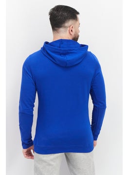 Adidas Men Sportswear Fit Long Sleeves Training Hoodie, Blue  - Image 3