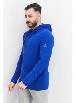 Adidas Men Sportswear Fit Long Sleeves Training Hoodie, Blue  - Image 4