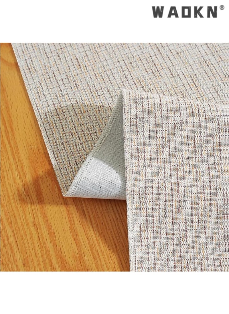 WAOKN Table Runner, 30 * 180 CM Burlap Table Runner for Modern Farmhouse Decor, Natural Cotton Woven Runner with Tassels for Wedding Party Farmhouse Dining Table Decor  - Image 4