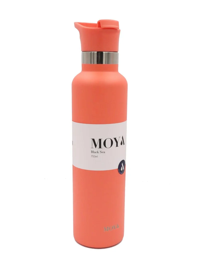 MOYA Moya "Black Sea"  700ml Insulated Sustainable Water Bottle Coral Spout Lid