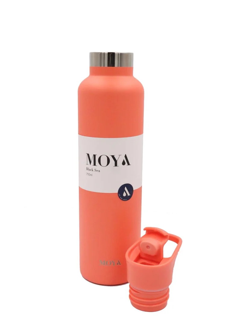 MOYA Moya "Black Sea"  700ml Insulated Sustainable Water Bottle Coral Spout Lid