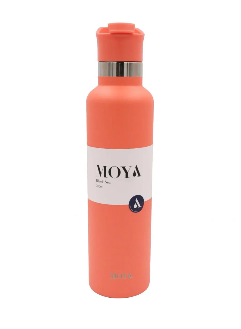 MOYA Moya "Black Sea"  700ml Insulated Sustainable Water Bottle Coral Spout Lid