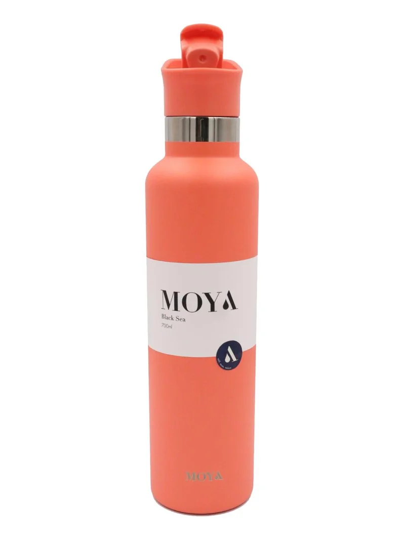 MOYA Moya "Black Sea"  700ml Insulated Sustainable Water Bottle Coral Spout Lid