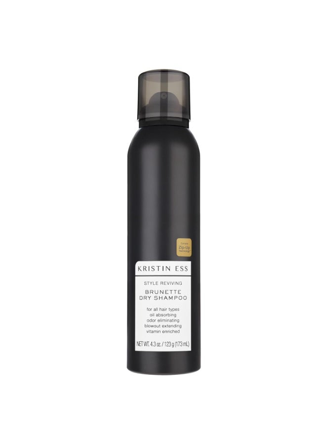 Kristin Ess Kristin Ess Hair Brunette Dry Shampoo for Dark + Brown Hair with Vitamin C for all Hair Types - Oil Absorbing + Time Saving Dry Shampoo Powder Spray for all Hair Types, Vegan, 4 fl. oz. - Image 1