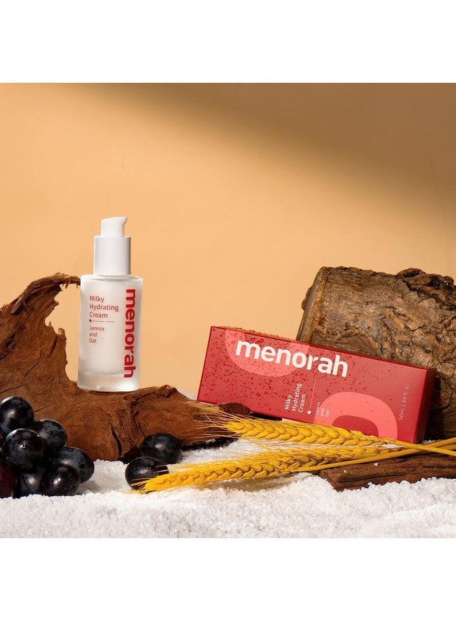 MENORAH مينورا للعناية بالبشرة - كريم مرطب بالحليب - بالليمنا والشوفان، لوشن للوجه، خفيف الوزن للغاية، للبالغين، كريم مرطب للوجه، تفتيح طبيعي للبشرة، روتين تجميل يومي - Image 2