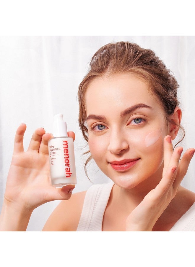MENORAH مينورا للعناية بالبشرة - كريم مرطب بالحليب - بالليمنا والشوفان، لوشن للوجه، خفيف الوزن للغاية، للبالغين، كريم مرطب للوجه، تفتيح طبيعي للبشرة، روتين تجميل يومي - Image 3