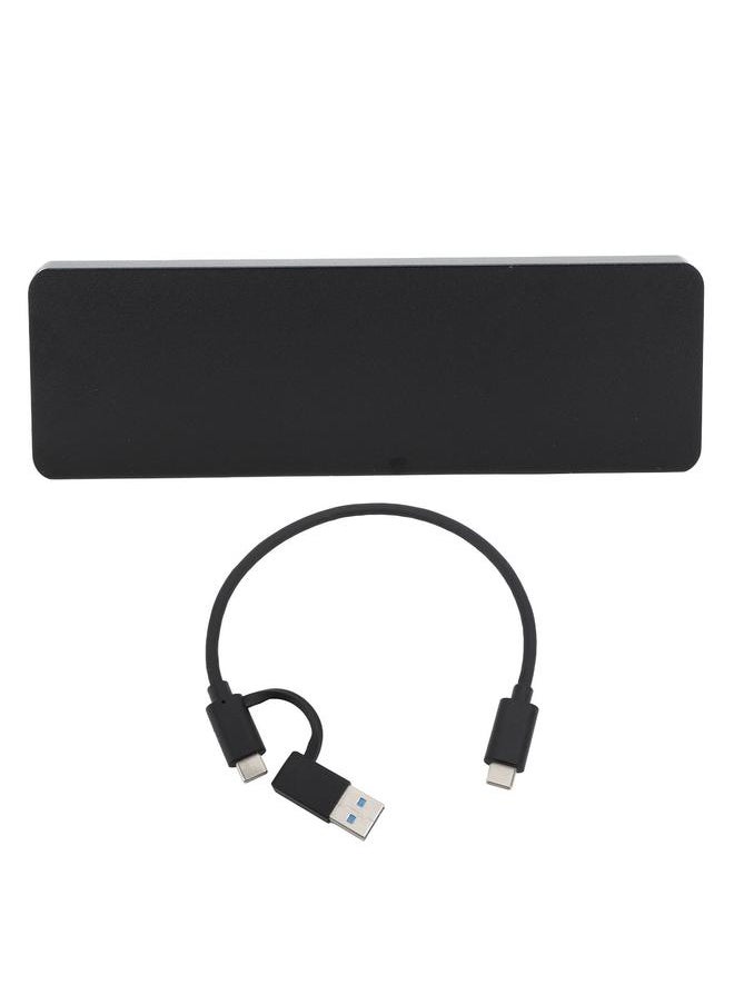 Thoraya M.2 NGFF SATA B Key SSD solid state drive enclosure USB3.1 Type-C 10Gbps high-speed transmission metal hard drive enclosure tool-free hard drive enclosure with Type-C/A to Type-C double-headed data cable black  - Image 1