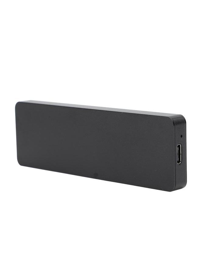 Thoraya - M.2 NGFF SATA B Key SSD solid state drive enclosure USB3.1 Type-C 10Gbps high-speed transmission metal hard drive enclosure tool-free hard drive enclosure with Type-C/A to Type-C double-headed data cable black - Image 1