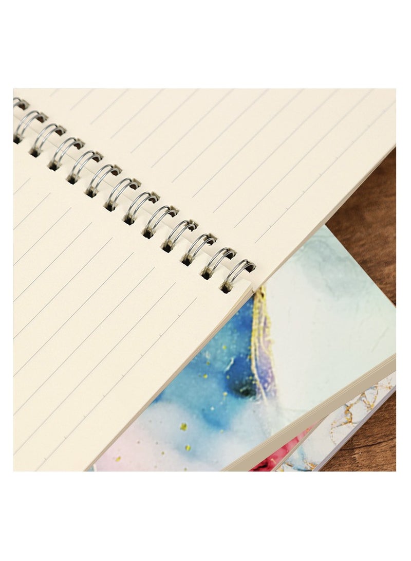 SYOSI A5 Wirebound Spiral Notebooks College Ruled, 80 Pages Lined Journal Hardcover, Diary Memo Notepad for School Office Business, School Supplies for Girls - Image 2