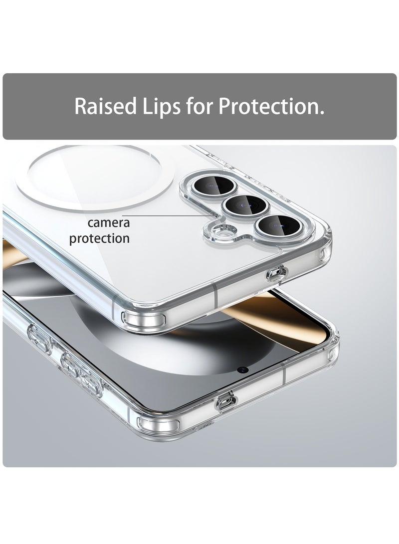 Fankalo Magnetic Phone Case for Samsung Galaxy S25 FE Transparent Back Soft TPU Shockproof Bumper Protection Cover Oil Repellent and Waterproof Phone Cover - Image 5