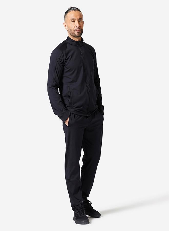 DECATHLON Men's Breathable Slim-Fit Zipped Fitness Tracksuit - Image 1