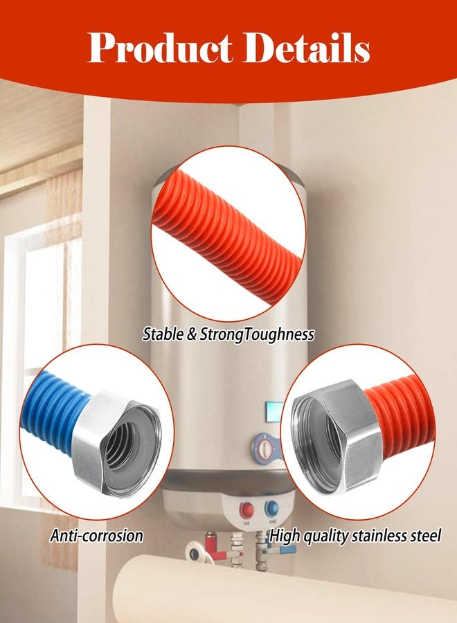 Maigoo 36 inch Flexible Stainless Steel Corrugated Water Heater Connector,3/4" FIP x 3/4" FIP Water Heater Supply Lines Fit For Water Softener Hot &Cold Water Hose - Image 4