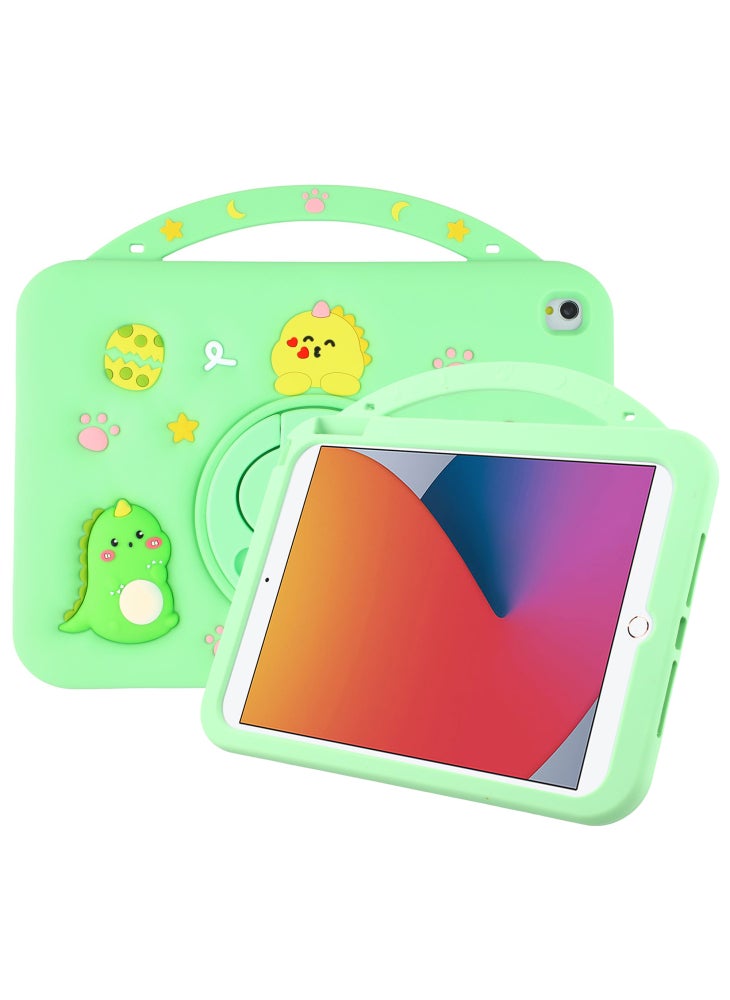 Silicone Case for iPad 10.2 (2021)/(2020)/(2019)/iPad Air 10.5 inch (2019)/Pro 10.5-inch (2017) Rotating Kickstand Hand Grip Cute Tablet Cover - Image 1