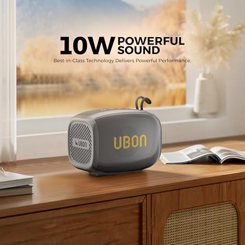 UBON Yodha SP-42, 10 watt Portable Bluetooth Speaker, 10 Hours Long Playtime, RGB Lights, Multiple Connectivity Wireless Party Speaker (Black) - Image 2