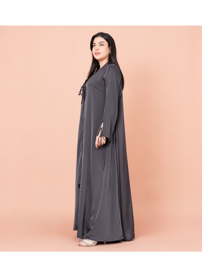 IKKXA Front Tie Open Abaya  - Image 3