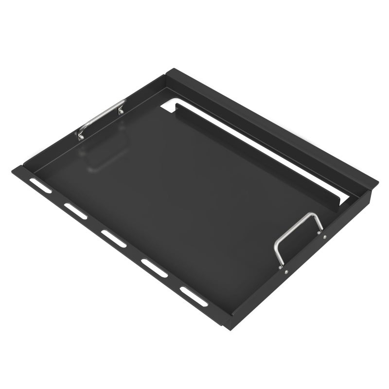 BBQ Future 6787 Full Size Griddle with Handles for Weber Spirit I  II 300 Series Flat Top Grill Insert Replacement for Weber GS4 Spirit 2 Grill Parts E310 E320 S310 S320 Nonstick Carbon Steel Black 